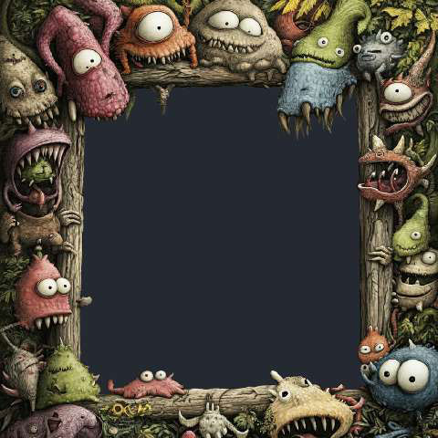 Preview for Whimsical-monster-frame-template-76542