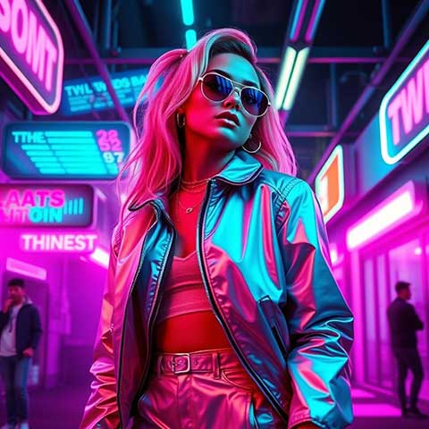 Preview for Neon-city-fashion-statement-aiphotography-template-ebea0