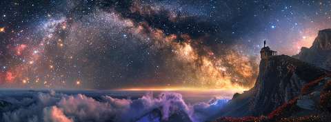 Preview for Starry Cliff Tower Astrophotography Cover Template