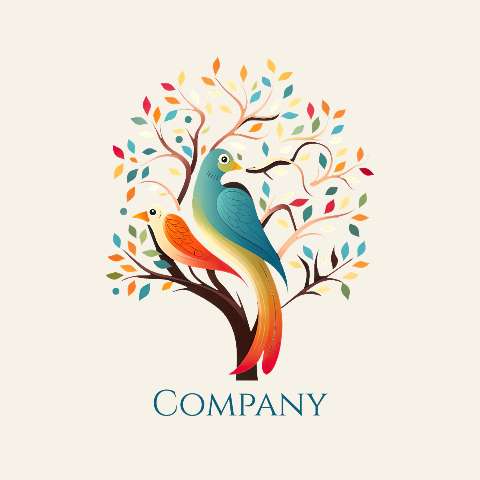 Preview for Birds-perched-tree-branch-logo-logo-tree-template-09592