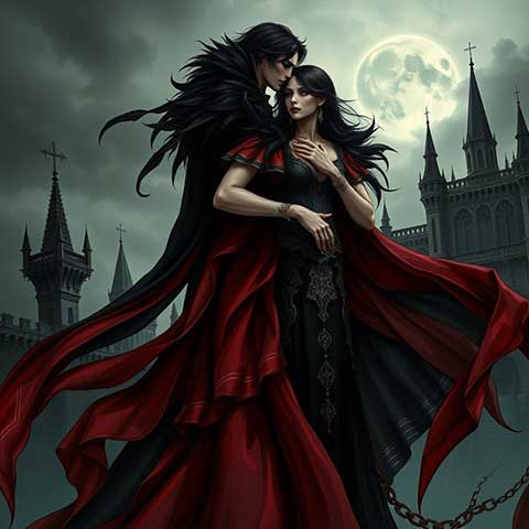 Preview for Vampire-couple-gothic-romance-aistylized-template-7e2c9