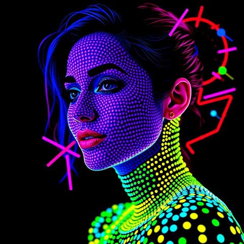 Preview for Neon-portrait-art-aiunique-template-75c99