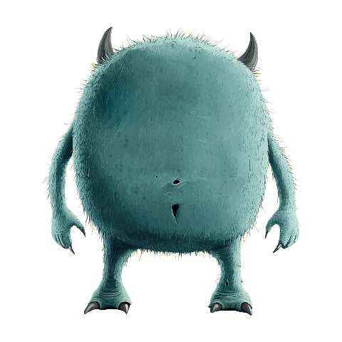 Preview for Blue-furry-monster-illustration-ugly-monster-template-3627d