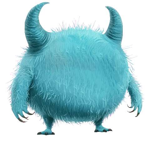 Preview for Blue-furry-monster-illustration-fuzzy-monster-template-1d56e