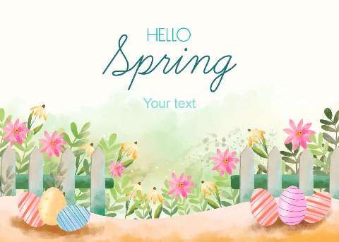 Preview for Hello-spring-background-template-aac6e