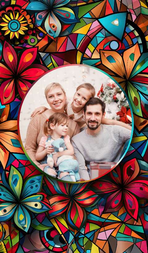 Preview for Family-moments-stained-glass-new-year-template-a2002