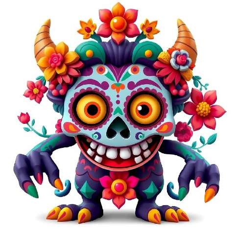 Preview for Sugar-skull-creature-art-aimonsterstyle-template-26652