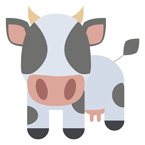 Preview for Cartoon-cow-illustration-emoji-animal-template-db69e