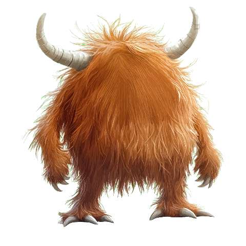 Preview for Mythical-highland-creature-fuzzy-monster-template-29e59