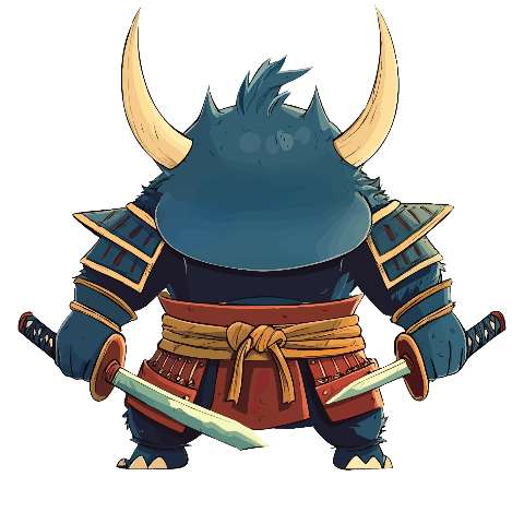 Preview for Samurai-minotaur-warrior-art-character-monster-template-818b8
