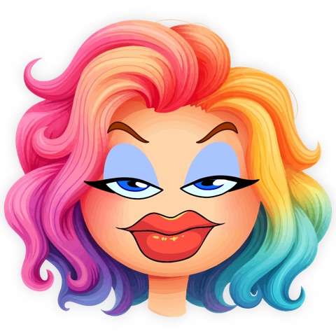 Preview for Rainbow Hair Cartoon Character Template