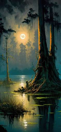 Preview for Mystical-swamp-landscape-aiwallpaper-template-52b9a