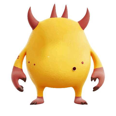 Preview for Yellow-monster-figurine-whimsical-monster-template-bbcf9
