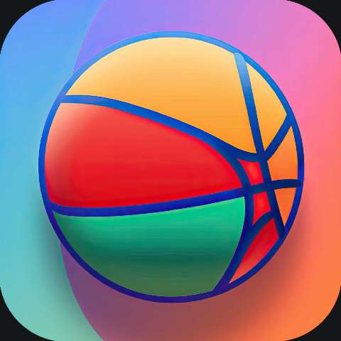 Preview for Colorful Basketball Icon Template