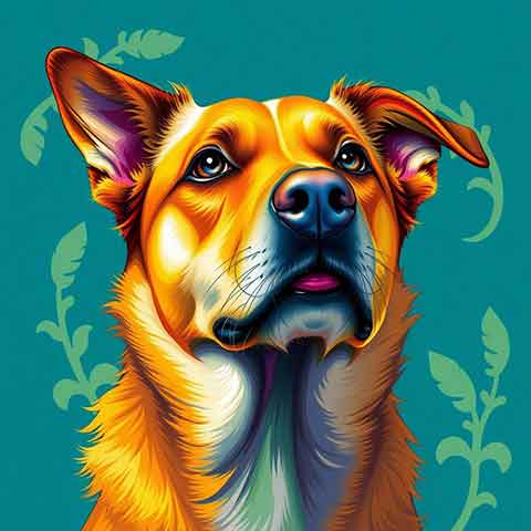 Preview for Vibrant-canine-artwork-aiold-template-a8a4a