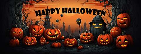 Preview for Halloween-pumpkin-scene-halloween-social-template-077f7