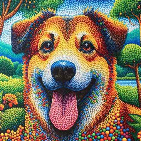 Preview for Colorful-mosaic-dog-art-aiold-template-fca56