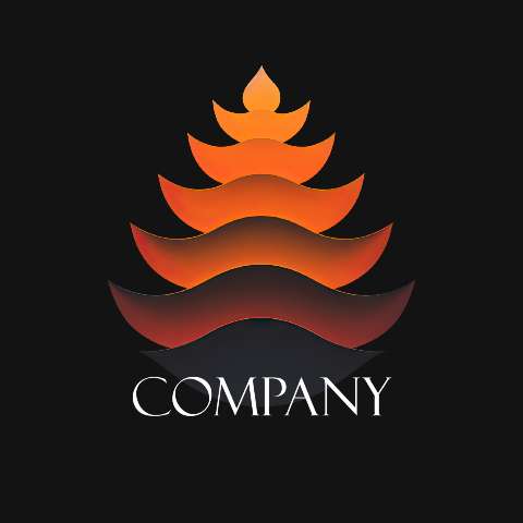 Preview for Orange-lotus-logo-design-logo-geometric-template-58787