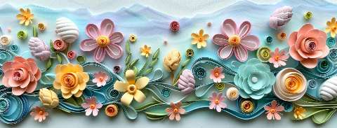 Preview for Paper-quilled-floral-landscape-easter-facebook-template-43d6a