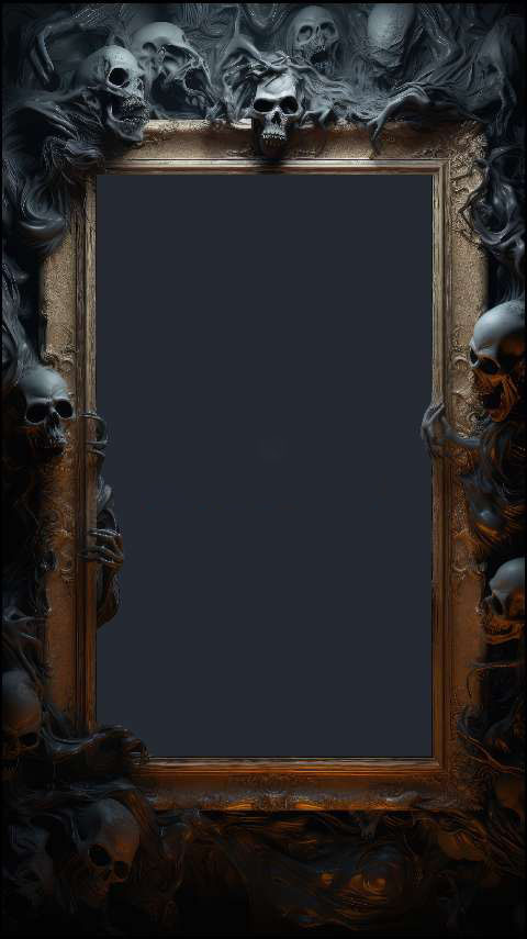 Preview for Gothic-skull-frame-template-halloween-frame-bee1c