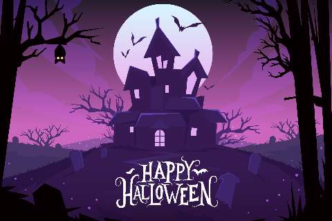 Preview for Halloween-haunted-house-illustration-template-83836