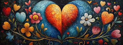 Preview for Heart-floral-art-design-valentines-facebook-template-ac9ae