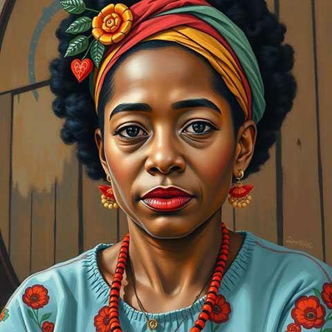 Preview for Vibrant-woman-portrait-aistylized-template-5e665