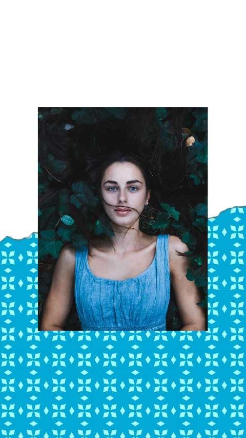 Preview for Serene-woman-in-blue-dress-photo-story-template-96678