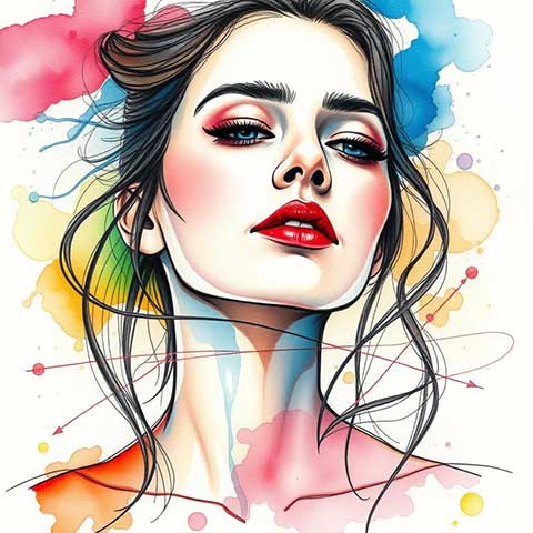 Preview for Vibrant-portrait-art-aiartstyle-template-eba66