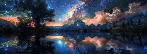 Preview for Night Sky Reflection Design Template