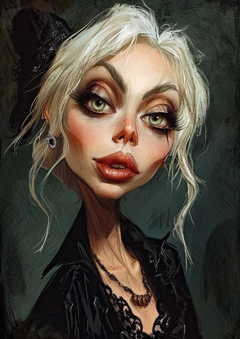 Preview for Gothic-woman-portrait-art-celebrities-template-b6dc2