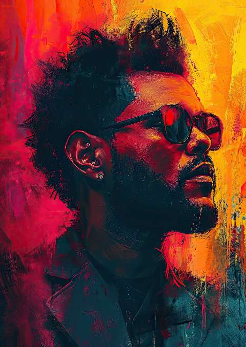 Preview for The-weeknd-artistic-portrait-celebrities-template-5206b