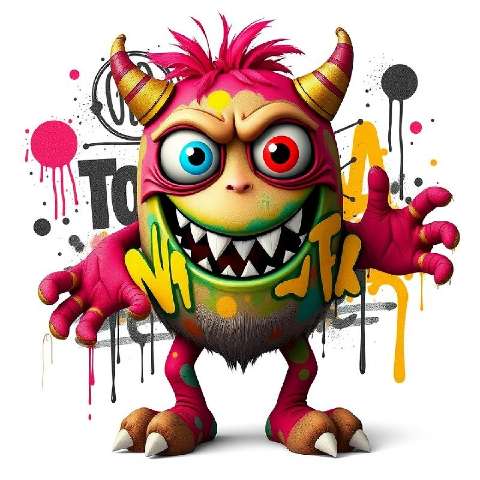 Preview for Colorful-cartoon-monster-art-aimonsterstyle-template-8846c