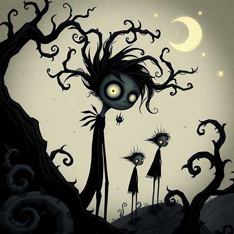 Preview for Whimsical-nighttime-creatures-aicartoon-template-2f29e