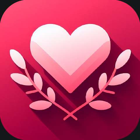 Preview for Heart-icon-with-leaves-love-app-template-22c91