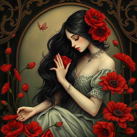 Preview for Serene-woman-among-red-poppies-aifeatured-template-54bd3