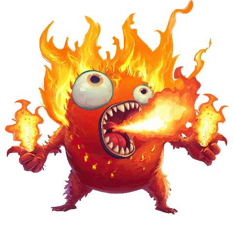 Preview for Fiery-cartoon-monster-illustration-silly-monster-template-1d330