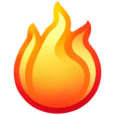 Preview for Vibrant-flame-icon-illustration-object-emoji-template-a2676