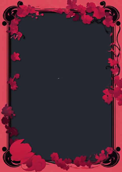 Preview for Floral-frame-template-red-black-love-frame-f5ebe