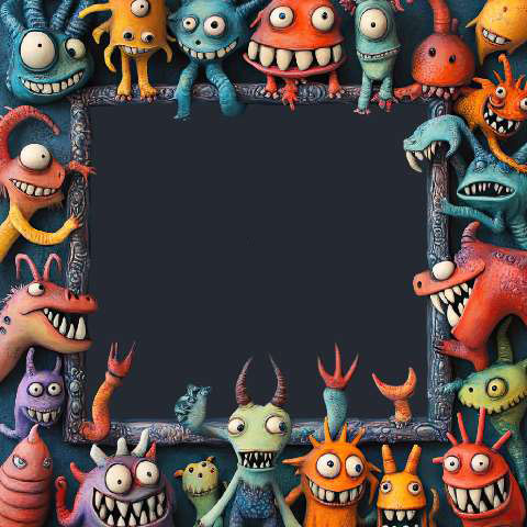 Preview for Colorful-monsters-frame-monster-frame-template-e9761