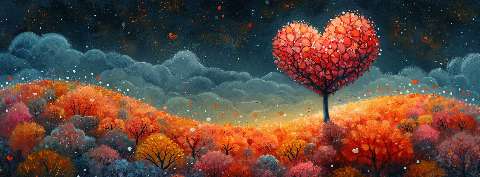 Preview for Heart-tree-autumn-landscape-valentines-facebook-template-40143