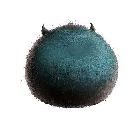 Preview for Teal-fuzzy-beret-with-horns-monster-torso-template-5346c