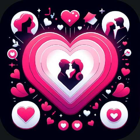 Preview for Romantic-couple-heart-illustration-love-app-template-6704d