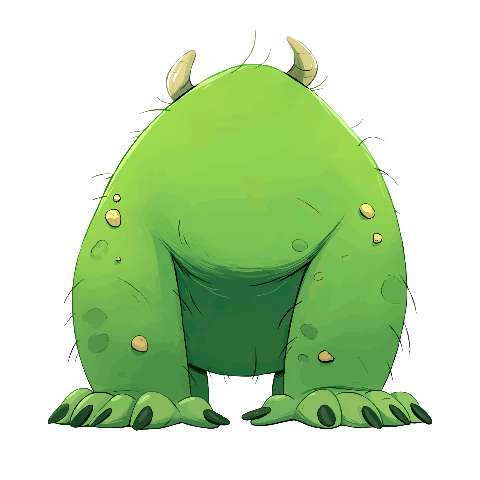 Preview for Cartoon-green-monster-illustration-large-monster-template-83522