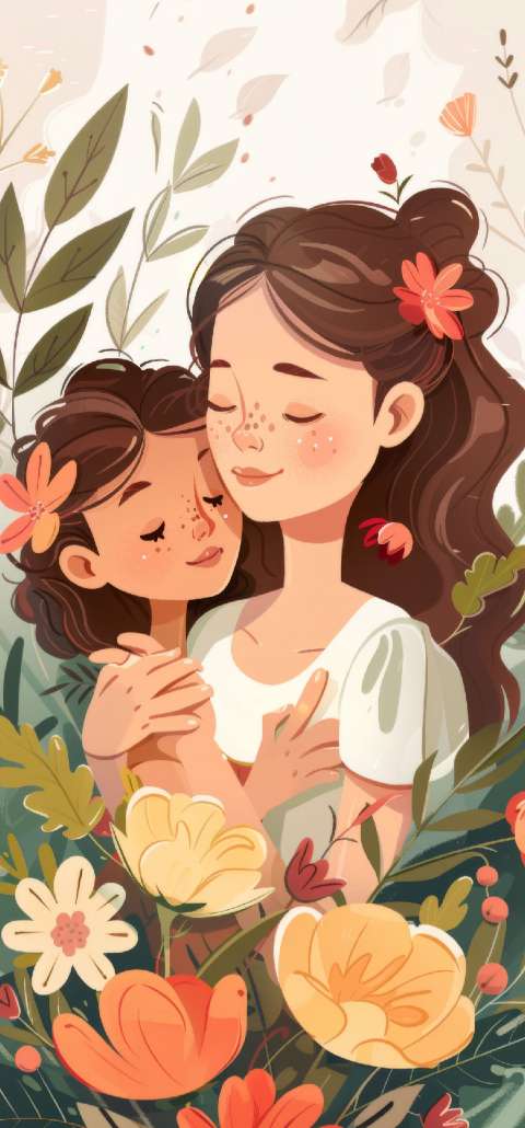 Preview for Mother-child-embrace-illustration-mothers-day-template-84ade