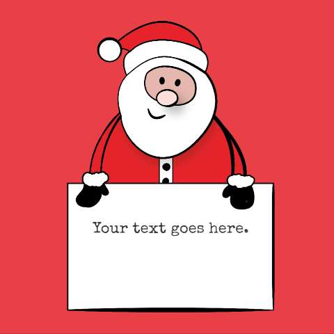 Preview for Pig-santa-claus-sign-holiday-post-template-15274