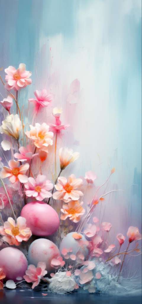 Preview for Easter Floral Arrangement Phone Wallpaper Template