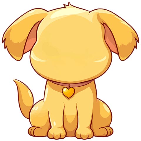 Preview for Yellow-dog-illustration-emoji-animal-template-64816