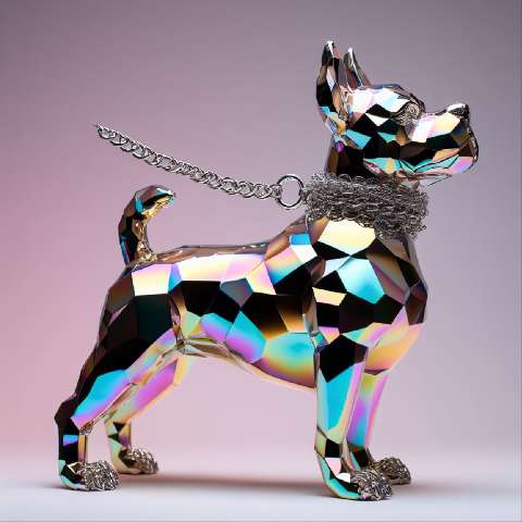 Preview for Iridescent Dog Sculpture On Chain Template