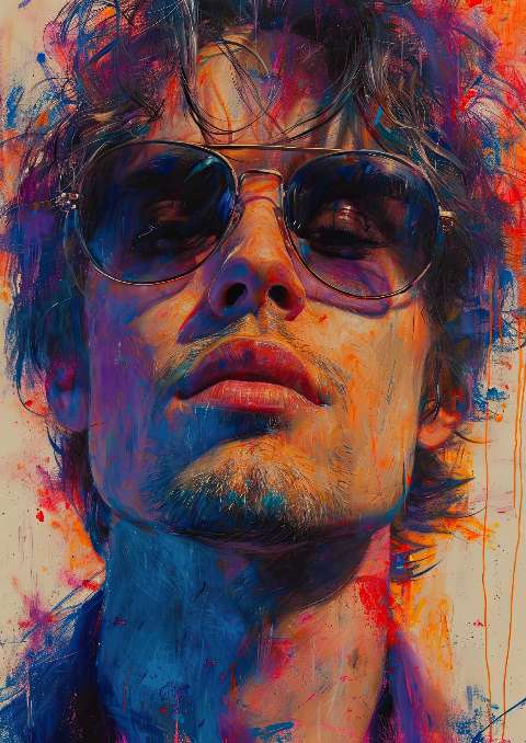 Preview for Abstract-portrait-sunglasses-celebrities-template-f5aa7